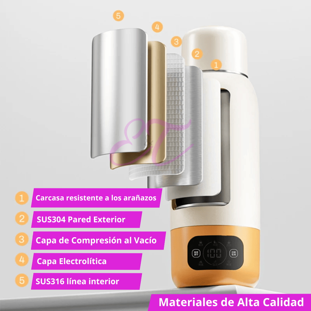 Hervidor de agua eléctrico portátil multifunción, tetera inteligente con temperatura ajustable, 100-240V, 600ML ™